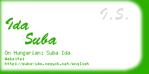 ida suba business card